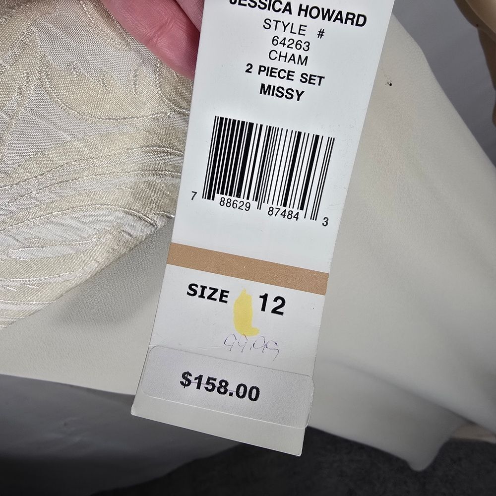Jessica Howard Cream 2-Piece Dress Set Size 12 - Picture 11 of 13